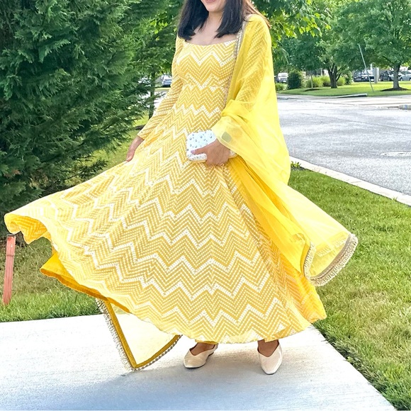 designer anarkali set - Picture 1 of 12